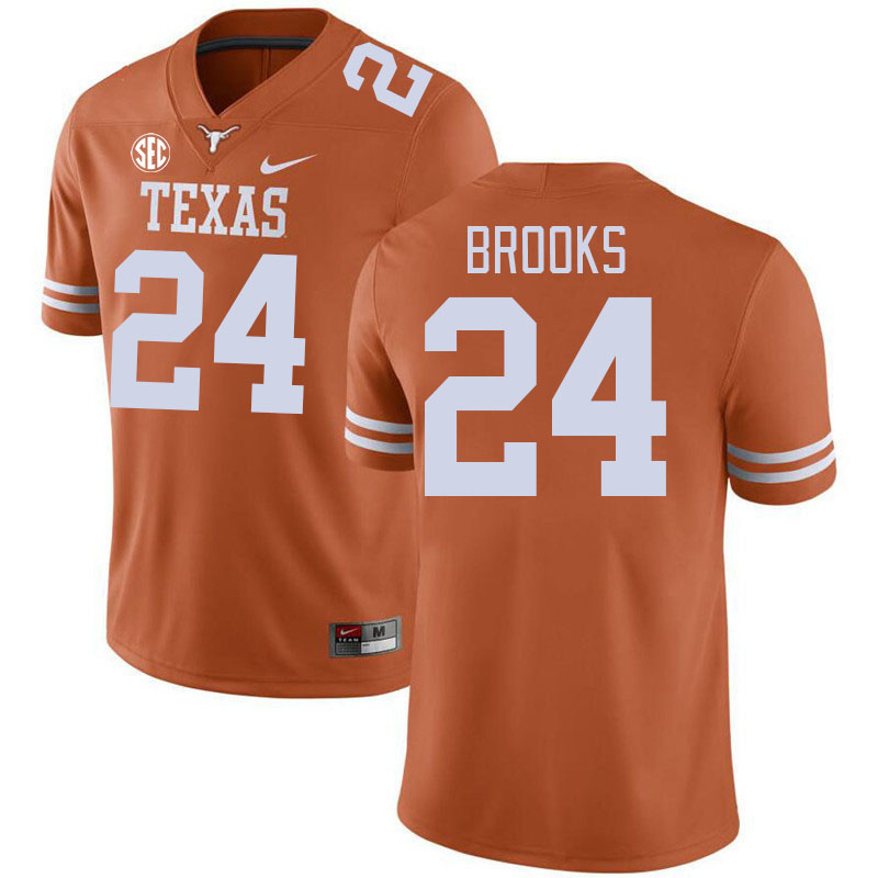 # 24 Jonathon Brooks Texas Longhorns Jerseys Football Stitched-Orange
